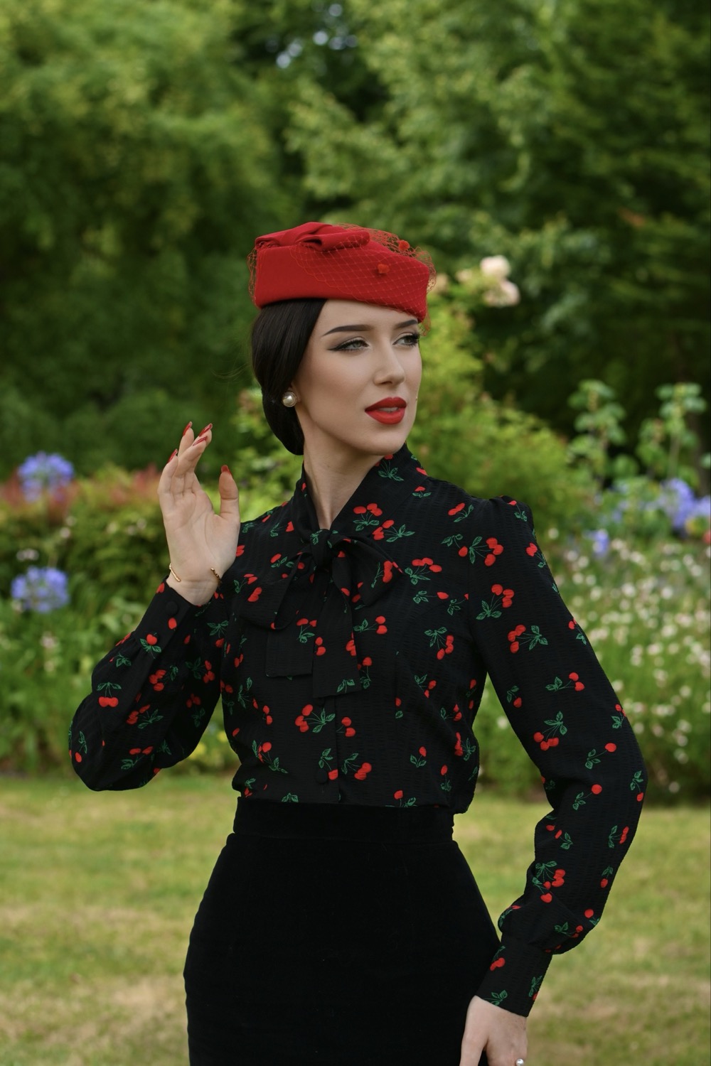 Lena Cherry Blouse